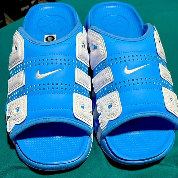 Nike Air More Uptempo "University Blue/White" Men's Slide - Picture 3 of 3